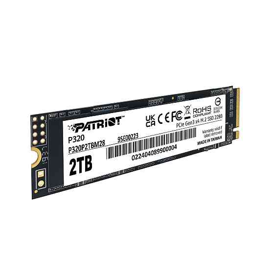 SSD M.2 Patriot P320 2TB NVMe 2280 Gen3.0 x4 3D TLC (P320P2TBM28) Київ