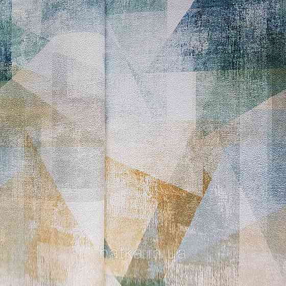 Шпалери вінілові на флізелін Rasch Linares 0.53х10 геометрія абстракція фігури сині жовті бірюза 617962 Київ