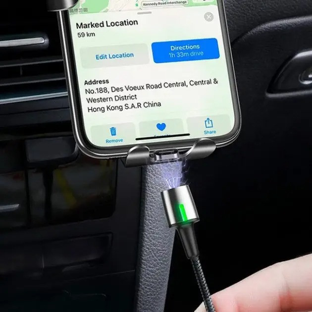 Магнітний кабель Baseus для заряджання та передавання даних без наконечника (Чорний, 2м) Миколаїв - фото 7