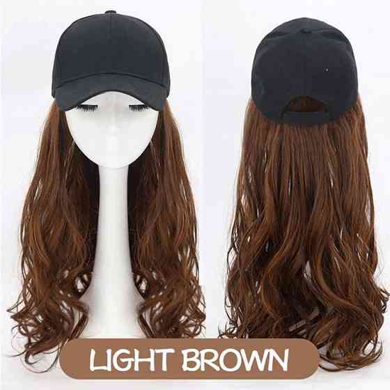 Парик кепка с волнистыми волосами 60 см Шатенка Винница