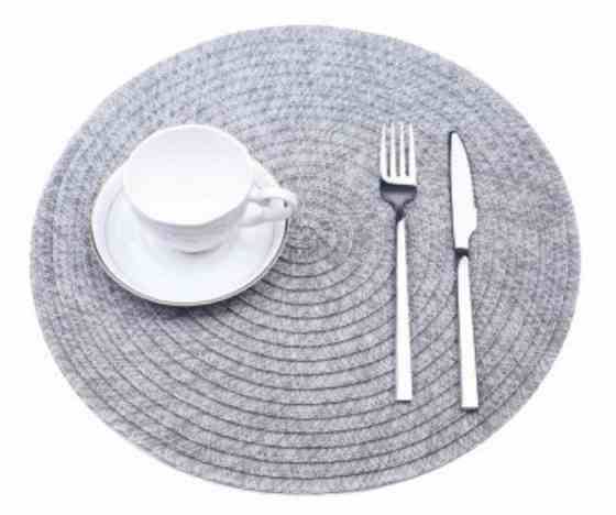 КИЛИМОК ДЛЯ СЕРВІРУВАННЯ СТОЛУ КРУГЛИЙ СІРИЙ ∅ 38 СМ РОН (ШТ) 4224 ABA-OPT Одеса