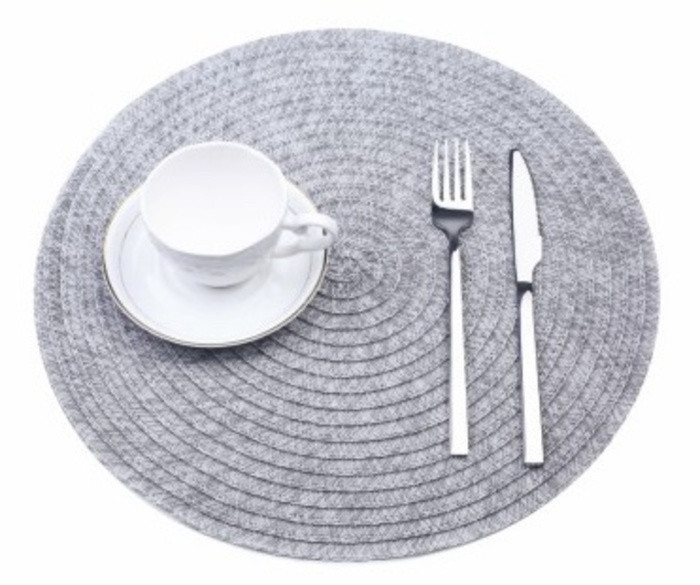 КОВРИК ДЛЯ СЕРВИРОВКИ СТОЛА КРУГЛЫЙ СЕРЫЙ ∅ 38 СМ РОН (ШТ) 4224 ABA-OPT Одесса - изображение 1