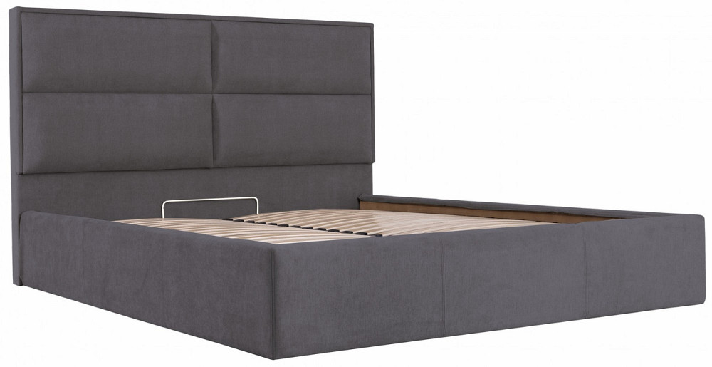 Кровать Sheffield Comfort 140 х 190 см Мисти Dark Grey С подъемным механизмом и нишей для белья Темно-серый Днепр - изображение 10