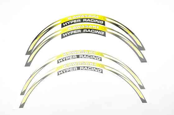 Наклейка на колесо 17/18 KAWASAKI (жовта) (#6058A) Мукачево