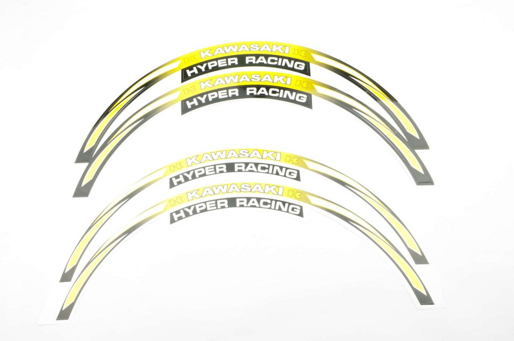 Наклейка на колесо 17/18 KAWASAKI (жовта) (#6058A) Мукачево - фото 1