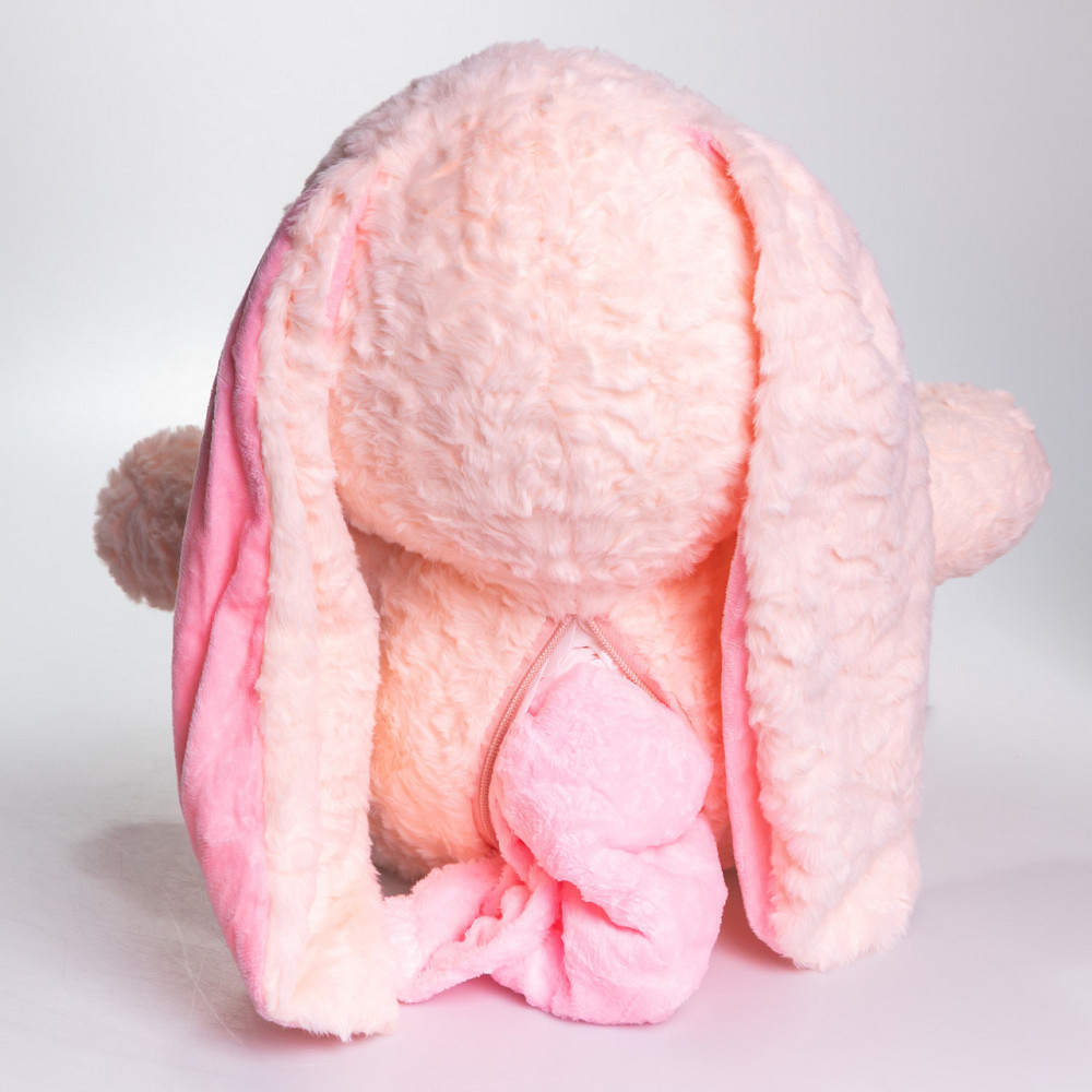Зайчик-плед 3 в 1: м'яка іграшка та подушка, рожевий Київ - фото 1