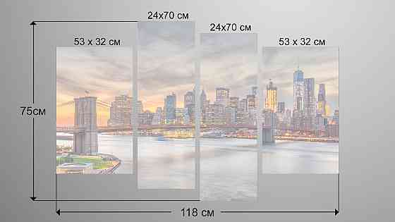 Модульна картина Місто Art-64_4 Київ