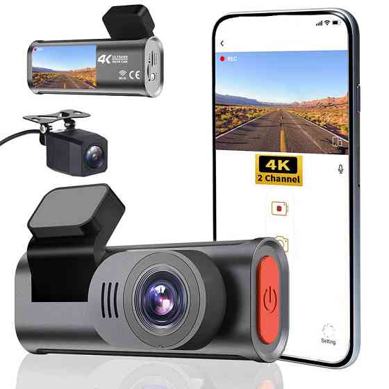 Biдеореєстратор автомобільний D-28 Pro з Wi-fi 2 камери 4K Вінниця