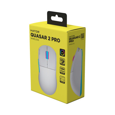 Мишка Hator Quasar 2 Pro Wireless/Bluetooth/USB White/Cyan (HTM561WC) Вінниця - фото 5