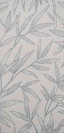 Шпалери вінілові на флізеліні метрові Rasch Novella 1,06х10 листя гілки матові бірюзові на білому Київ