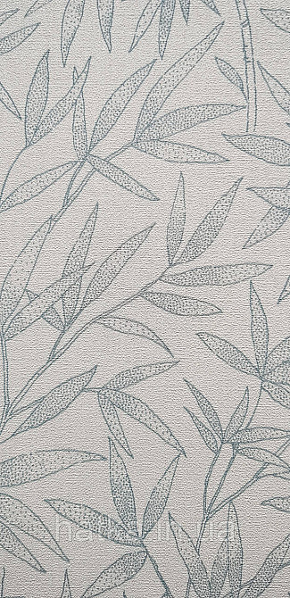 Шпалери вінілові на флізеліні метрові Rasch Novella 1,06х10 листя гілки матові бірюзові на білому Київ - фото 1