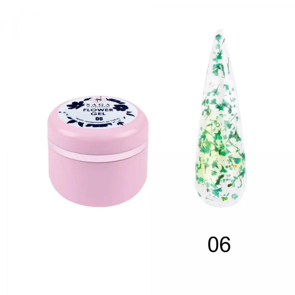 Гель з сухоцвітом Saga Professional Flower Fairy Gel № 06, 5 г Київ - фото 1