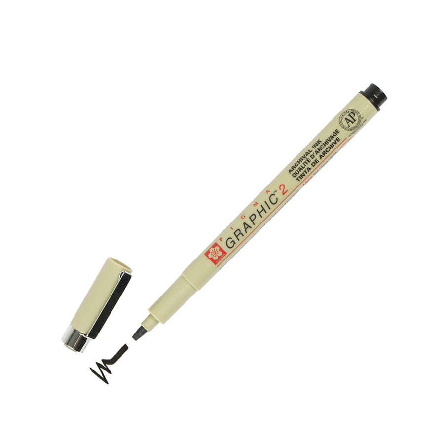 Линер-маркер PIGMA GRAPHIC 2мм Черный Sakura Киев - изображение 1