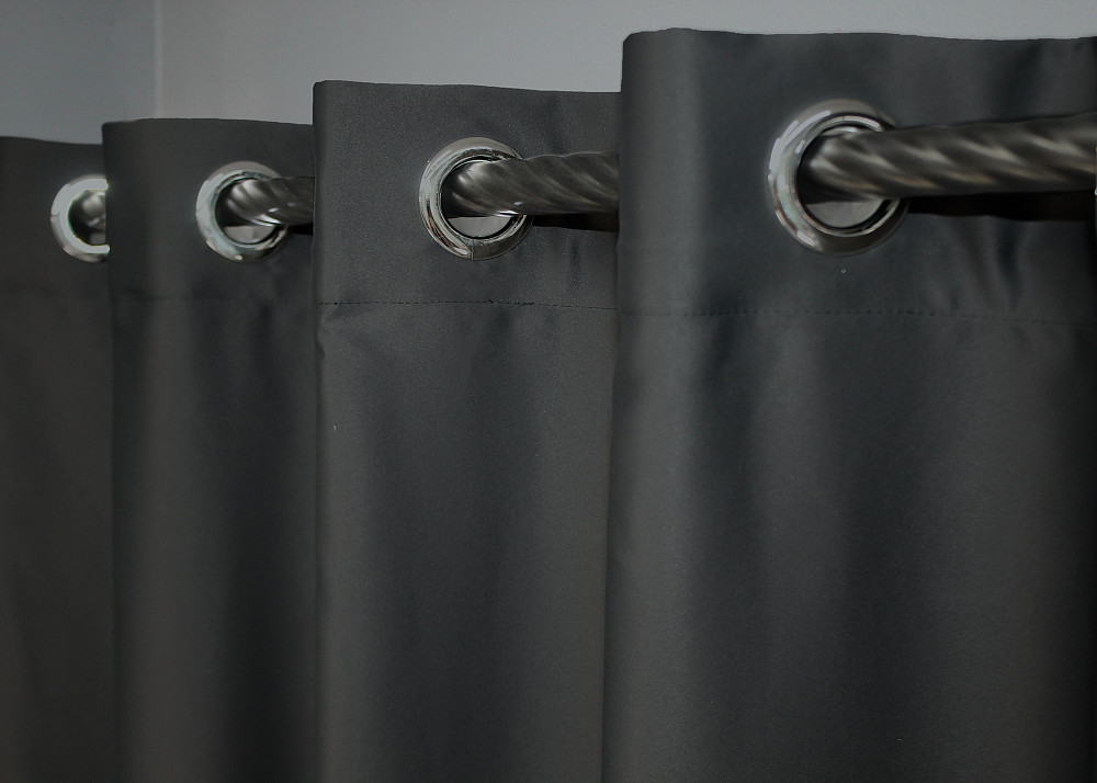Комплект штор на люверсах VR-Textil Midnight № 1399ш 150х270 см 2 шт Графитовый (37-0139) Киев - изображение 8