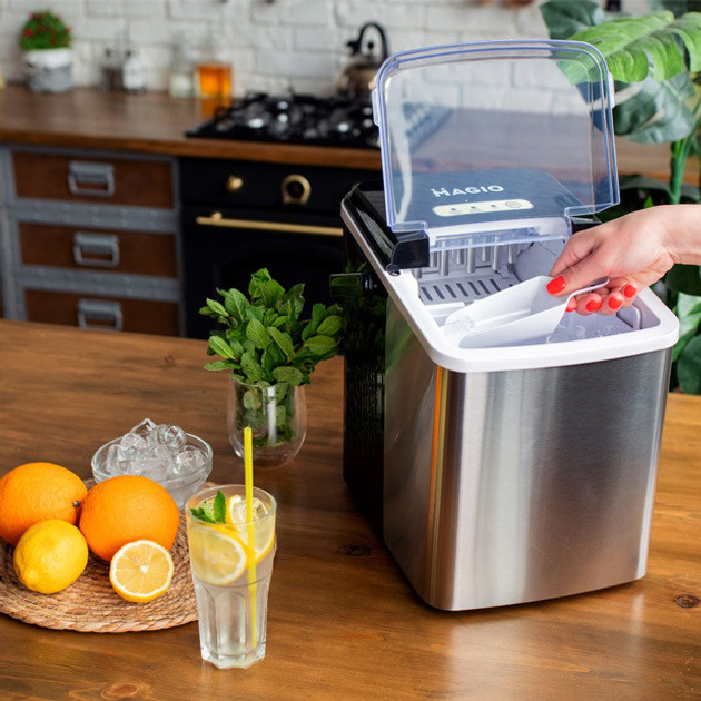Машина для производства гранулированного льда Magio MG-990 120 Вт 12 кг, Генератор кубикового льда ZQ-60 Львов - изображение 4
