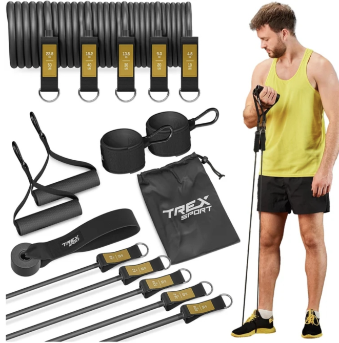 Набір резинок з еспандерами Trex Sport TX-050TS чорний Киев - изображение 1