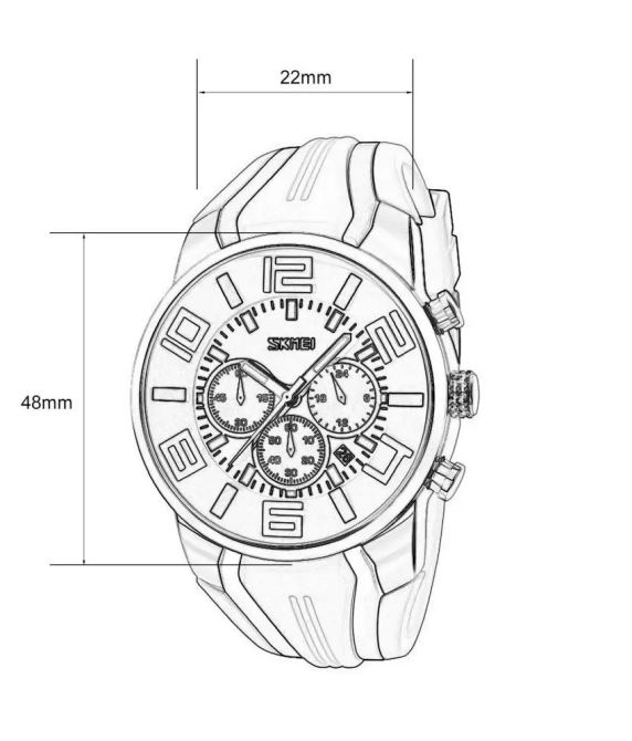 Чоловічий класичний наручний годинник Skmei 9128 (Чорний з чорним циферблатом) Вінниця - фото 10