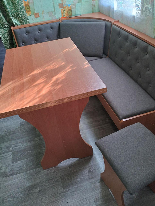 Кухонний куток , комплект з кутка, стола та двох табуреток Сімейний 114х154 см Яблуня Львів - фото 8