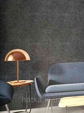 Шпалери флізелінові Decoprint Essentials EE22552 геометричні фігури, трикутники смуги ромби сині Київ