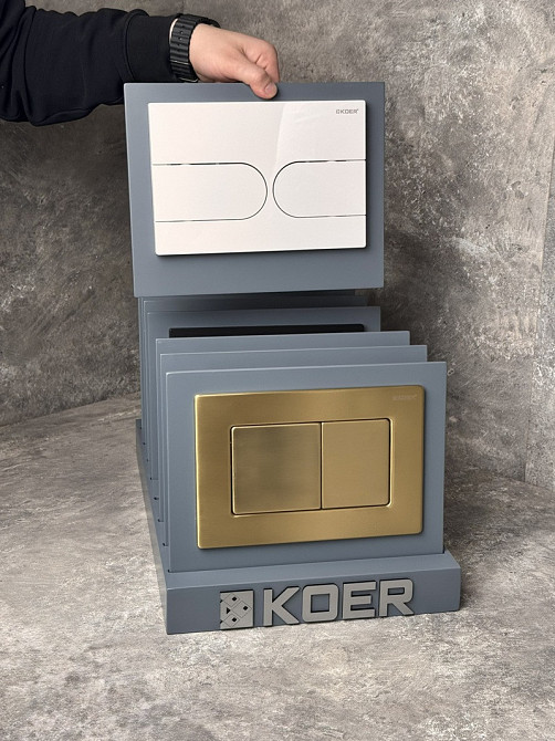 Панель змиву Koer KT-0604-03 240x160x10mm пластикова, кнопка закруглена   ( KR5322 ) 32383 Харьков - изображение 7