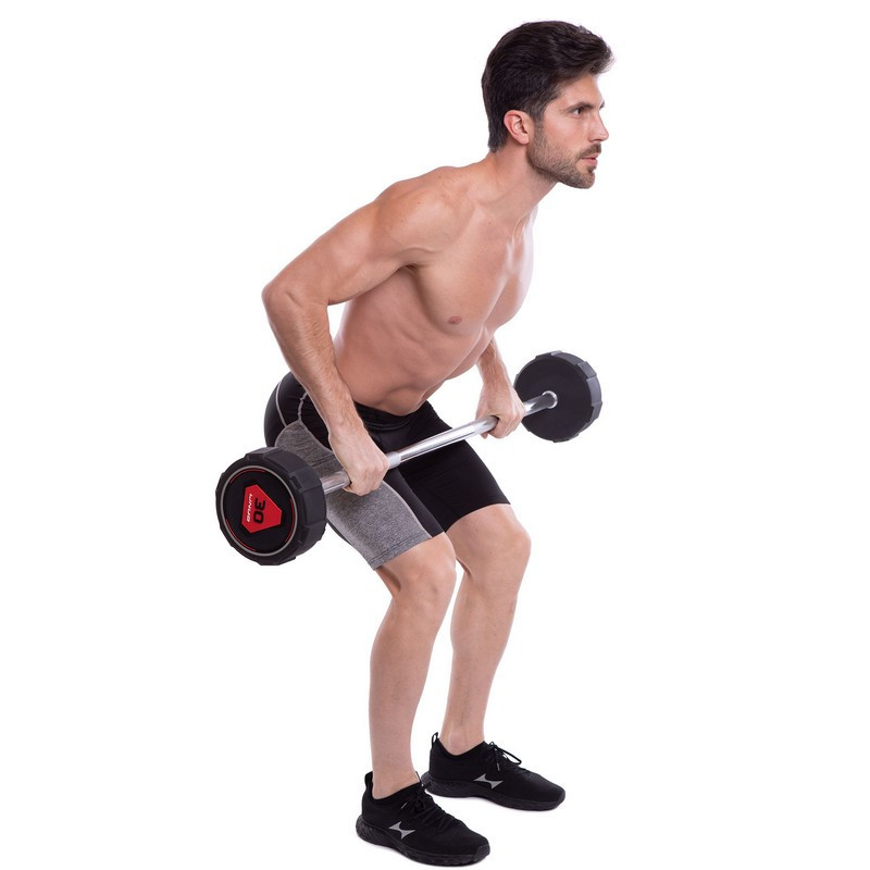 Штанга фіксована пряма поліуретанова LI NUO 3622-30 довжина 116 см 30 кг Київ - фото 8