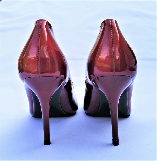Жіночі Бордові Туфлі на Каблуку Шпильке Лакові Класичні Човники (розміри: 36,38,40) — 3-5 Дніпро - фото 7