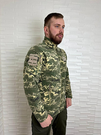 Мужская флисовая кофта Flas Polar с велкро под шевроны и патчи Пиксель, XL Винница - изображение 3