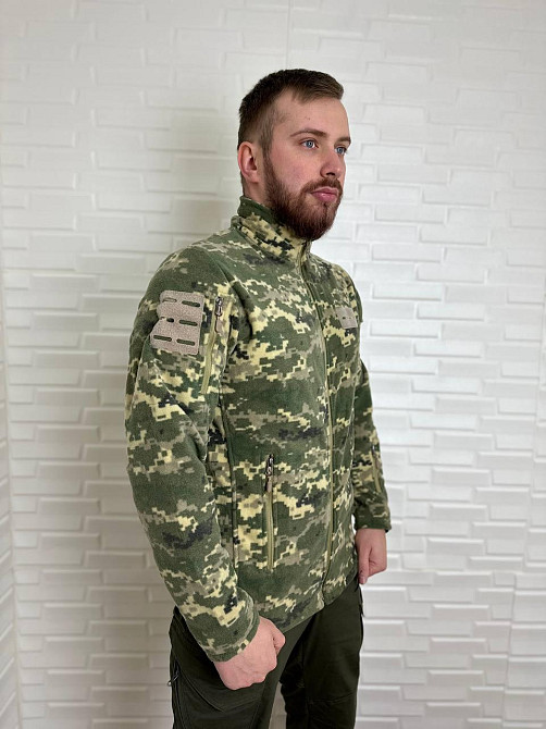 Чоловіча флісова кофта Flas Polar з велкро під шеврони та патчі Піксель, XL Вінниця - фото 3