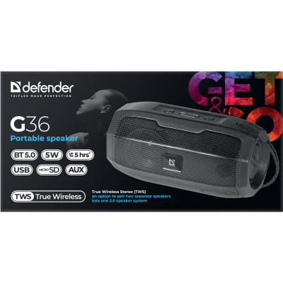 Акустична система Defender G36 5Вт FM/microSD/USB Black (65036) Вінниця - фото 7