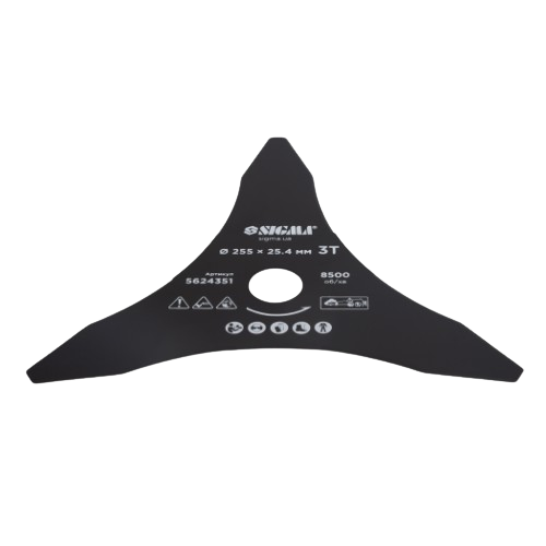 Ніж до садового тримера d255*25,4мм 3T гострокінцевий SIGMA Житомир