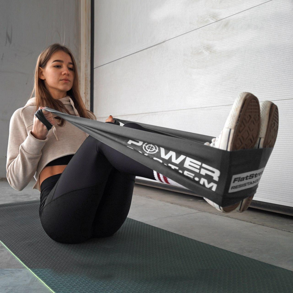 Стрічка-еспандер для спорту та реабілітації Power System PS-4123 Flat Stretch Band Level 3 Black (12-15кг.) Кам'янське - фото 9