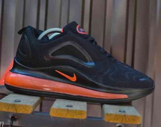 Кроссовки Nike 720 Чёрные и Оранжевые Мужские Найк с Амортизацией (размеры: 43,44,46) Видео Обзор Днепр