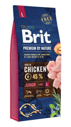 Сухий корм Бріт Brit Premium Junior L для цуценят і молодих собак великих порід віком від 3 до 24 місяців, 15 кг Вінниця
