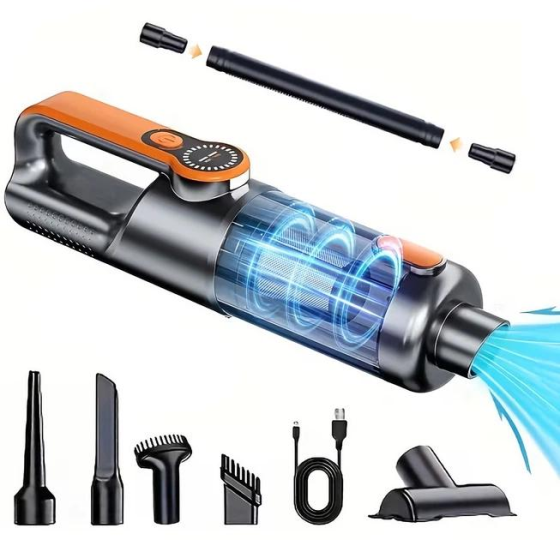 Автомобільний ручний пилосос акумуляторний 6000 мА·год 6 насадок HP-11-126 Коломия