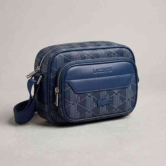 Чоловіча брендова сумка, борсетка на плече Лакоста, Lacoste (3651) blue Київ