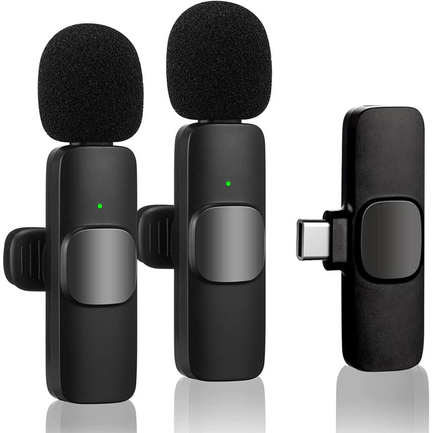 Комплект мікрофонів петличних Bluetooth мікрофон петличний з шумопоглинанням 2 шт (Type-C) Київ - фото 1