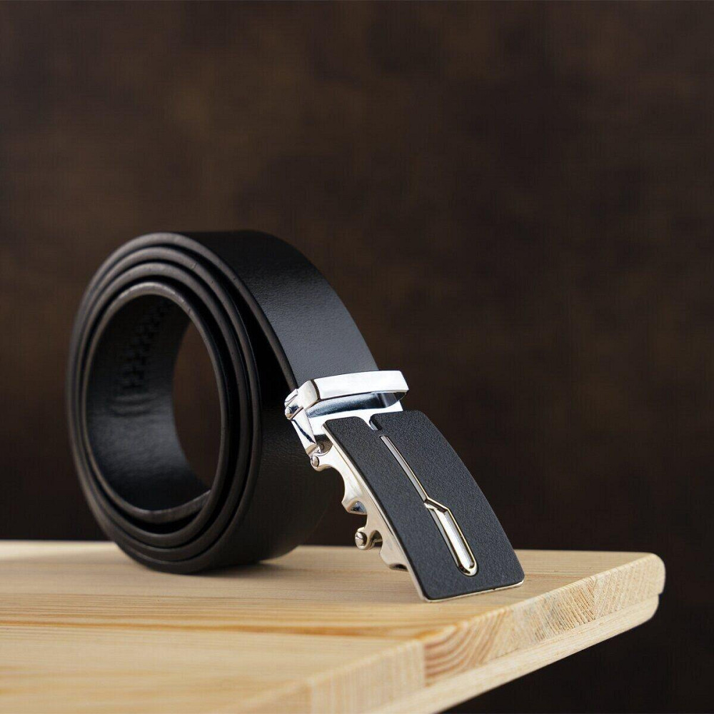 Ремінь чоловічий з матовою пряжкою Vintage 20335 Чорний Київ - фото 5