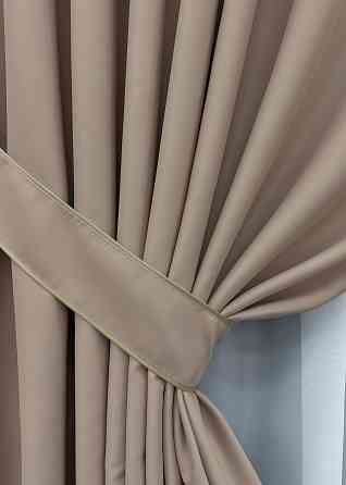 Комплект готових штор VR-Textil Блекаут Midnight № 1824ш Світле какао 150х290 см 2 шт (33-0817) Київ