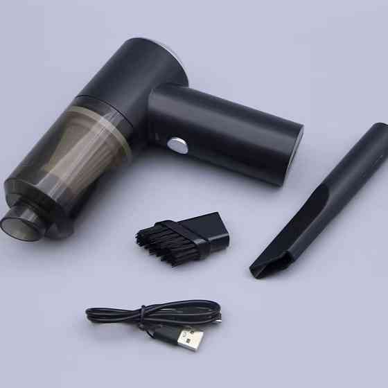 Пилосос автомобільний 120 Вт. Акумуляторний, портативний безпровідний ручний пилосос в автомобіль, чорний Кам'янець-Подільський