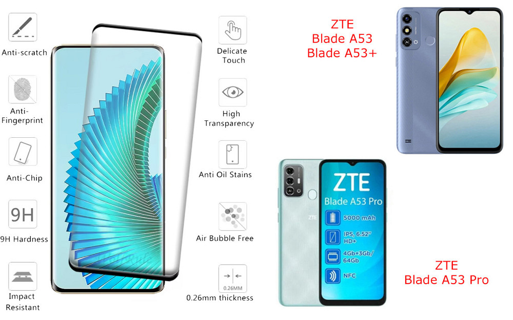 Захисне скло HyperGlass Pro для ZTE Blade A53, A53 Pro, A53+ – максимальна чутливість та захист Київ - фото 2