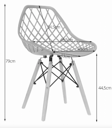 Стілець Leobert Sakai з дерев'яними ніжками ажурна спинка білий Київ