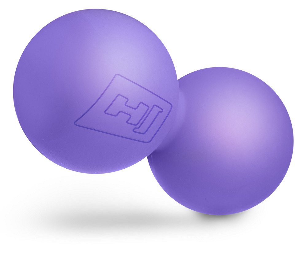 Силіконовий масажний подвійний м'яч 63 мм Hop-Sport HS-S063DMB фіолетовий Київ - фото 2