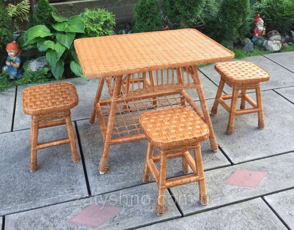 Плетені меблі з табуретками Київ - фото 5