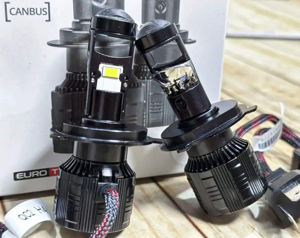 Світлодіодні LED лампи EuroTun Mini Lens H4 60W 6000K 10000lm CANBUS Київ - фото 4