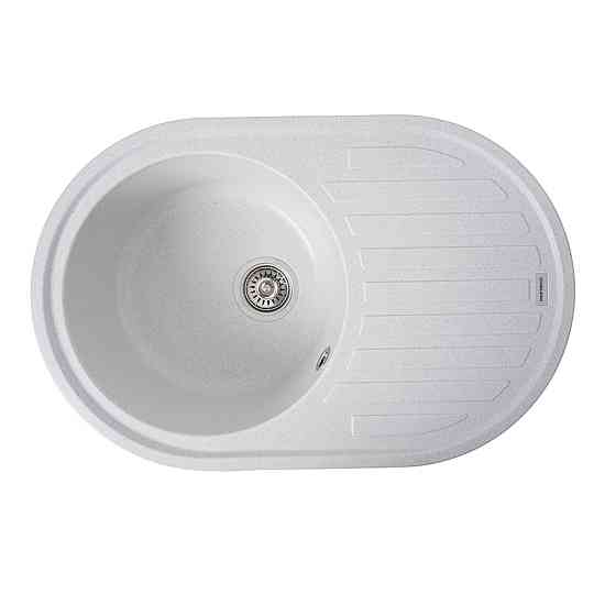 VALESO Гранітна мийка для кухні VALESO LIRA 7750 матова Біла в крапку Киев