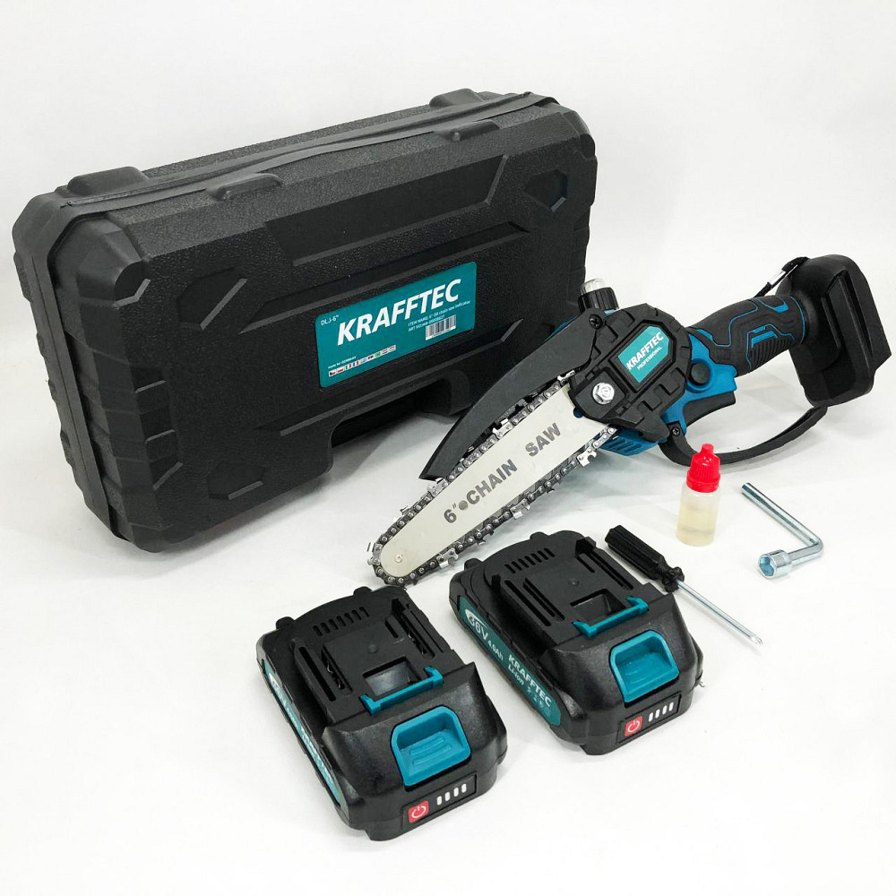 Портативна електрична пила для обрізки дерев Krafftec 15 см, Пила для обрізки гілок в саду HA-97 Івано-Франківськ - фото 8