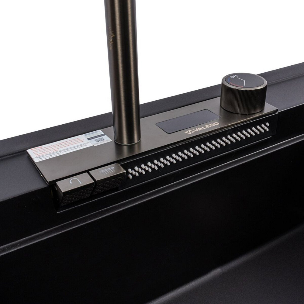 Гранітна мийка VALESO ATRUM 7950 матова Чорна Коломыя - изображение 8