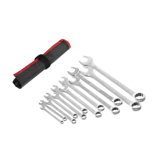 Набір ключів комбінованих, 12 шт., 8-30 мм, Cr-V, чохол INTERTOOL HT-1251 Київ - фото 2