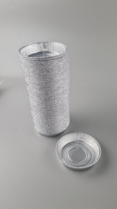 Круглая, пещевая, алюминиевая форма 155мл T11G 100шт (1 пачка) Харьков - изображение 1