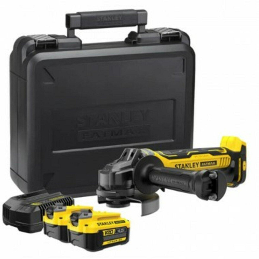 Шліфмашина кутова безщіткова акумуляторна FATMAX V20, 125мм, 9000 об/хв, 2 акб 4А+кейс Одеса - фото 1